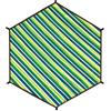 Generisch Copertura solare per trampolino elastico, rete di protezione UV per trampolino, strumento di protezione multifunzione con 6/8 aste, facile montaggio, accessorio per trampolino da giardino (6 aste, 3,7