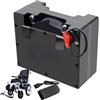 FREEDOH Batteria per Sedia a rotelle elettrica da 24 Volt, 24V 6Ah 8Ah 10Ah 12Ah 15Ah 18Ah 20Ah 25Ah, Batteria al Litio con Caricabatterie,24v10ah