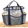 Generico Borsa da spiaggia in rete, borsa da viaggio grande, organizer multitasche, ad asciugatura rapida, portaoggetti per le vacanze, supporto per giocattoli di sabbia per costumi da bagno, uso d