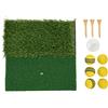 Pwshymi Tappetino per Erba da Allenamento per Minigolf Dual Grass per Principianti, Compatto 30x30 Cm, Include 6 Palline da e un Tee