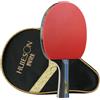 Smarbettiy Racchetta da ping pong 4 Star Double Face Pimplesin gomma appiccicosa manico confortevole colla professionale a sette strati legno leggero 175 g 185 g rosso nero (manico corto)