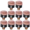 GATHINESS 20 Pezzi Puntali per Stecca da Biliardo 10mm in Pelle Marrone Avvitabili Facili da Sostituire per Controllo della Sfera per Stecche da Snooker
