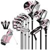 Yunmeryker Set da Golf per Principianti, Mazze da Golf 11 Pezzi per Destrorsi, con Driver, Legno, Mazze in Acciaio