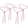 Healeved 4 Pezzi Cinghia Regolabile per Guanti da Sci con Clip in Metallo Anti-perdita per Attività Invernali e Escursionismo Colore Rosso