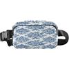 decor gift Marsupio carino per uomo e donna, con fiori blu e bianchi, borsa sportiva a tracolla con tracolla regolabile, resistente all'acqua, per viaggi, palestra, lavoro