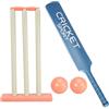 Peosaard Set da cricket per bambini, kit da cricket con mazza in ABS, monconi, 2 palline Gioco di interazione genitore-figlio per attrezzature domestiche da giardino e spiaggia per bambini dai 3 anni in su, m