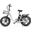 SAMEBIKE Bicicletta Elettrica Adulto, 20'' ×4.0'' Fat Tire Bici Elettrica per Donna, 7 Velocità, 250W Batteria Rimovibile 36V 642WH Autonomia bis zu 120 km