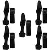 MERRYHAPY Set 10 Coperture per Punte di Canna da Pesca e Cinghie Elastiche Nero, Protezione Puntale e Fissaggio per Attrezzatura Pesca Spinning