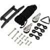 Generico Set Verricello per Ancora Kayak - PRO | di Corda in Paracord da 30 Piedi con Moschettoni E Occhielli di Ancoraggio Robusto Kit Carrello per Kayak Viti di Stabilità Gancio Bitta per B