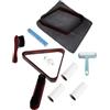 Healeved 25 Pezzi Kit Spazzola Portatile per Pulizia Tavolo da Biliardo con Supporto in Legno e Plastica 33x29,5 Cm per Feltro, per Club e Sale da Gioco