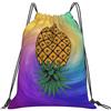 Generic Zaino con Coulisse Upside Pineapple Drawstring Backpack Pieghevole Sacca da Palestra Leggero Sportiva Zainetto per Scuola Vacanze Unisex
