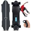 YMLUKzun Skateboard Elettrico Con Telecomando, Longboard Impermeabile, 7 Strati Di Acero, Autonomia 8 Km/15 Km/22 Km/30 Km, 4 Velocità, Velocità Massima 25 Km/H, Longboard per Pendolari E Principianti 30KM