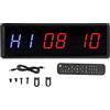Gsycle Orologio Timer da Palestra da 1,5 Pollici, Timer a intervalli LED Allenamento in Palestra Conto alla rovescia Orologio cronometro Orologio da Parete con Display a LED di Grandi