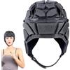 Genérico Scrum Cap - Caschi da rugby, protezione per la testa da calcio, per bambini, comodo casco da calcio con bandiera regolabile, per uomo, donna, adulto e giovane