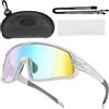 Generic Occhiali da sole da ciclismo,Occhiali da ciclismo da uomo - Occhiali da ciclismo da montagna | Occhiali da sole sportivi a colori mutevoli con protezione UV, occhiali da baseball per co