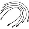POPETPOP 5pezzi Corde Elastiche per Trampolino Eccezionale Elasticità e Design Compatto in Nylon Nero, Leggere e Adatte a Varie Dimensioni di Trampolini