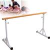 Generic Danza Classica Portatile Indipendente, Barra Orizzontale da Ginnastica Regolabile con Piedini Antiscivolo, Altezza 80-120 Cm, Stabilità Triangolare, Barra Elastica per la Danza a Casa(White)