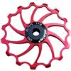 QUILSTM Puleggia del deragliatore Posteriore per Bici con Cuscinetto in Ceramica, ingegneria di precisione per Un Ciclo Fluido, Ruota di rinvio sigillata per, Colorato, Diametro 58mm