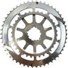 Generico Compatibile for Doppia Corona Universale in Alluminio 7075 Ultraleggero 50-34T 52-36T, Parti della Ruota dentata for Bici da Strada in Argento Lucido 8~12 velocità(52 36T)