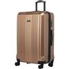 FERGÉ Trolley bagaglio a mano CANNES - Valigia rigida 55x35x22 cm valigetta bagaglio cabina 4 ruote marrone