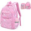 alldomess Zaini Scolastici per Bambini, per Scuola Primaria e Secondaria,18.81L | Impermeabile Zaino Scolastico, Grande Zainetto Bambino Leggero per Scuola e All'aperto