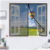 VOLLENC Zanzariera Magnetica Finestra 60 x 140 cm, Zanzariera Magnetica Rete, Easy to Install Per Porte Finestre Tenda, Nero