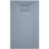 Bricozone Piatto Doccia Arredo Bagno In Resina Effetto Pietra Stone Ardesia Spessore 2.6 Cm Antiscivolo Filopavimento Riducibile Indistruttibile Con Griglia Di Copertura Grigio (70 x 100 cm)