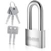 KAWAHA 41/50LKD-5SK - Lucchetto ad arco lungo 50 mm, ad alta sicurezza, in acciaio inossidabile, con chiave, per uso interno ed esterno (resistente, antiruggine (50 mm), con chiavi diverse L - 5