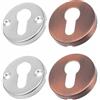 TopHomer 2 confezioni di coperture per rosetta europea, placca di protezione per serratura di porta rotonda in bronzo rosso per serrature europee standard