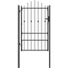 vidaXL Cancello per recinzione HORST 100 x 150 cm Metallo Nero, Cancello di Sicurezza per Esterni, Moderno in Metallo, Resistente e Elegante, Barriera Contro le Intemperie