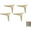 SGSKEIEY 4 Pezzi Gambe per mobili, per Mobili Triangolari Metallo, Fai-da-te per Gambe Tavolo Gambe Tavolino Credenze, Armadi, Divani, Ottomane (12CM,Brushed Gold)