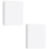 UFURMATE Placca da parete vuota, 2 pezzi, in plastica, senza viti, placca copri-foro da parete a 1 posto, copertura cieca per prese e interruttori della luce inutilizzati (bianco, 60 x 60 mm)