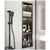 Generic Nicchia doccia a LED da incasso, impermeabile, nessuna piastrella necessaria, armadietto da parete per bagno e decorazione della casa