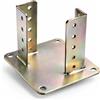 bricoleva.it Portapilastro con Angolari per Travi Gazebo - Staffa di Supporto per Pilastri - Base Tropicalizzata Zincata Gialla - In Differenti Dimensioni - 12x12 cm