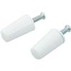 IdeaGenesis - 8 Fermi per Tapparelle Avvolgibili Bianco 40mm in PVC Recambio Universale per Arresto Serranda Tappo Viti Rondelle Incluse per Finestre Resistenza Antiinceppamento (8, Bianco 40mm)