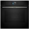 Bosch HSG7584B1 Serie 8 Smarter Forno a vapore da incasso, 60 x 60 cm, serbatoio dell'acqua da 1 l, anello di comando digitale, display TFT Pro, sensore di vapore Perfect Steam, funzione vapore Plus,
