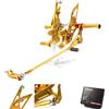 Arashi (Version2.0) Regolabile Pedane Arretrate Pedane Poggiapiedi per FZ1 2006-2016, FZ8 2010-2013 Non-ABS, Oro Accessori Pedalino Posteriori Pedaline