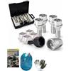 MOTO SPORT MONDO KIT BULLONI ANTIFURTO PER CERCHIO IN LEGA KIT 4 PERNI+1 CHIAVE FARAD COMPATIBILE CON FIAT 500L, 500L Living, 500L Trekking, 500X, Tipo 2015 dal 11/2012 in poi (A1) SET BULLONE PER GOMME RUOTE AUTO
