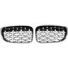 Generico Griglia Anteriore Per BMW Serie 1 E81 E82 E87 E88 128I 130I 135I 2007-2011 Auto Griglia Rene Anteriore Paraurti Griglie Racing Griglia Principale(Argento)
