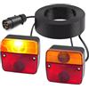 Biqiure 2PCS Fanali Posteriori Rimorchio LED 12V con 7 pin e 7,5 m di Cavo Viti di Montaggio per Auto HGV Camion Trattore Caravan Rimorchi
