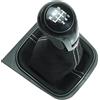 Do!LED Pomello del cambio forato 6 marce con cuffia del cambio + telaio cucitura bianca in microfibra compatibile con VW Golf 5 V Golf 6 VI Set completo di ricambio per 1K071113 5K071113 1K871113