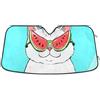 Generic Parasole per parabrezza auto carino bianco gatto blu carino retrattile pieghevole protezione solare per parabrezza anteriore auto stampe animali M, 139,7 x 70,1 cm