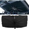 HIAHXC Ombrello Parasole Auto Parabrezza Interno Anteriore,130x69 cm Parasole Auto Ombrello Manico Pieghevole 360° Blocca UV 99.9%,Parasole Auto Universale per Auto SUV Camion (M)
