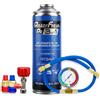 Ralertreik Ralerfresh RC 3 in 1 - Ricarica Aria Condizionata Auto R134a fino al 2016 - Gas refrigerante, Sigillante perdite, Lubrificante (Bombola RC31 + Manometro Tubo + Connettori)