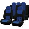 Rebeca Shop Coprisedili Auto universali con Copri Volante e Copri Cintura in Tinta, Per Auto con Sedili Medio Piccoli - A18 (Blu royal)