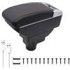 KAERGK Braccioli auto per Opel Corsa D 2006 - 2014 Console centrali per auto, doppio spazio con portabevande 7 porte USB, scatola per utilità posteriore, facile da montare (linea rossa)