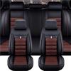 OINTJWWO Coprisedili Per Auto In Pelle per Peugeot 3008 SUV Active/3008GT/GT Pack 2016-2023, 5 Posti Fodere Anteriori E Posteriori Copri Sedili Impermeabili Antisudore Traspirante Protezioni Accessori