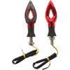 Mikinona Indicatori di Direzione LED Rosso Cuore Sagomato per Motocicletta per Moto in Abs 2pezzi Forato e Antishock