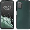 kwmobile Custodia Compatibile con Nokia G21 / G11 Cover - Back Case Morbida - Protezione in Silicone TPU Effetto Metallizzato petrolio metallizzato