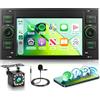 Rimoody Autoradio per Ford Focus MK2 C-Max S-Max Kuga Fiesta Transit Fusion Mondeo Galaxy Connect, Wireless Carplay Android Auto Bluetooth FM/AM/RDS, 7 Pollici Touchscreen Radio EQ/USB/SWC